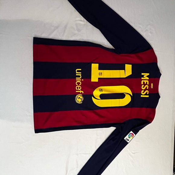 2014-2015 Nike Authentic FC Barcelona Long Sleeve Lionel Messi Jersey Shirt Kit